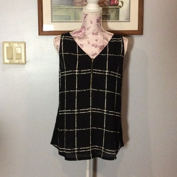 Express Tops - Express Black & White Blouse
